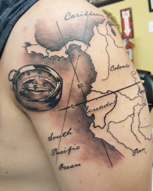 25 Nice And Easy To Flaunt Map Tattoo Art Ideas