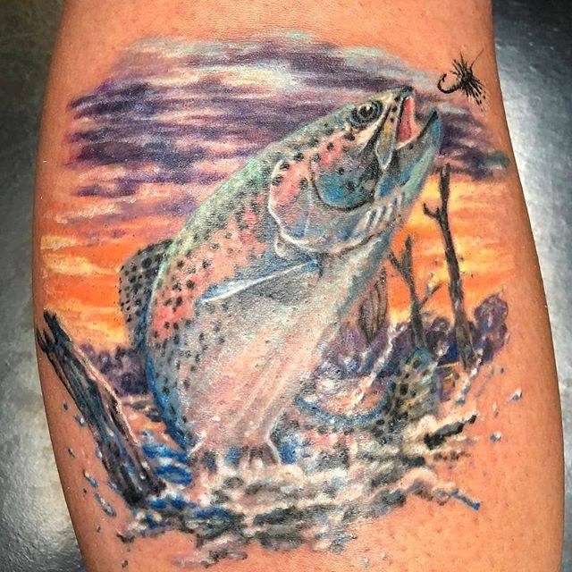 fly fishing tattoos designs
