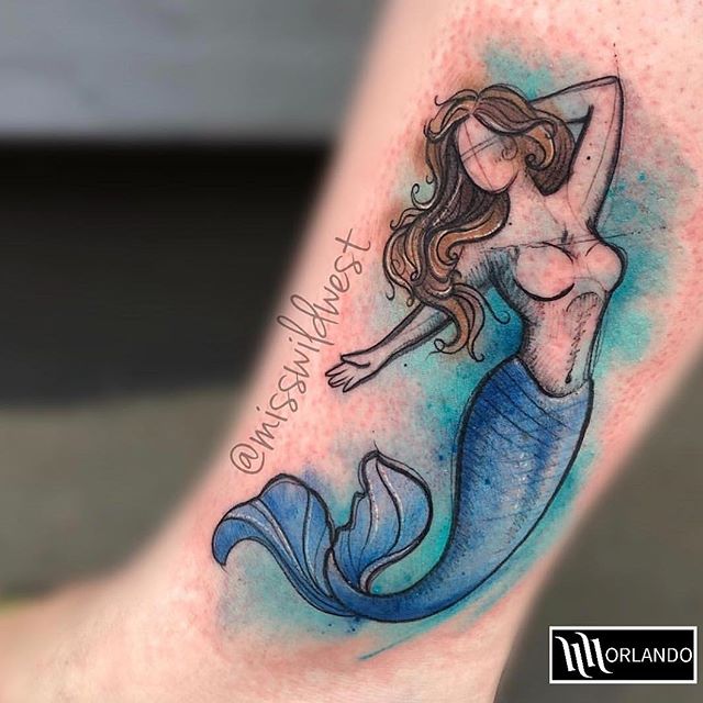 50 Beautiful and Cute Mermaid Tattoos Designs and Ideas