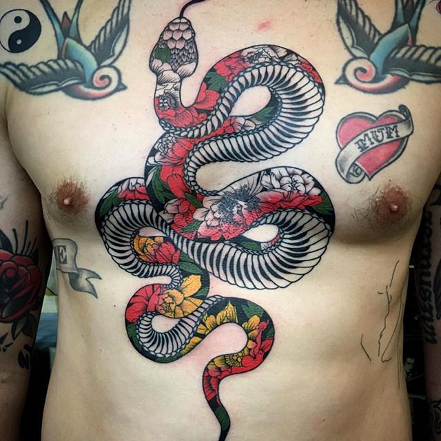 Snake Tattoo Designs For Men | TattooMenu