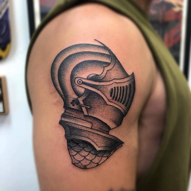 Knights helmet by tattybry  We  Red Tattoo  Piercing  Facebook