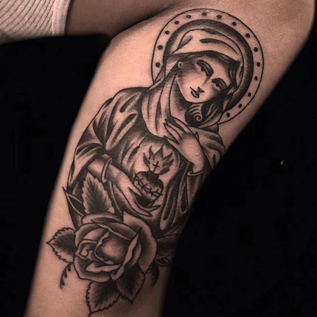 Tattoo uploaded by Tye Tremblay  Mary Magdalene religious  religioustattoo forearm torontotattoos  Tattoodo
