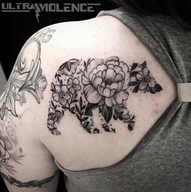 100 Black Bear Tattoo Design For Women female png  jpg 2023