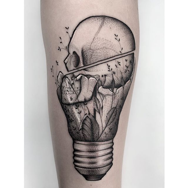 Lamp Light Bulb Tattoo Designs | TattooMenu