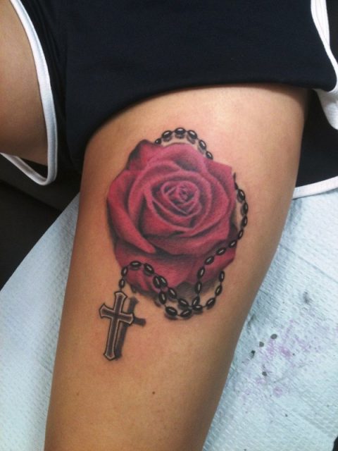 Rosary Tattoo Designs For Woman | TattooMenu