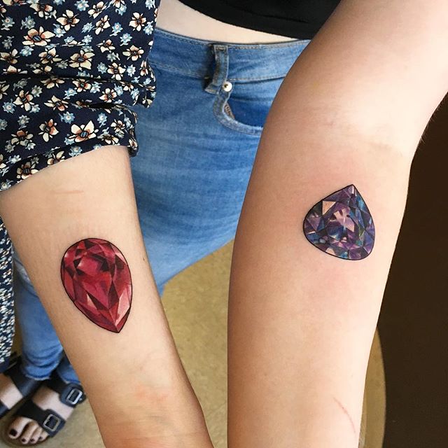 Sapphire for me, Ruby for him! | Crystal tattoo, Wrist tattoos for guys, Small  tattoos
