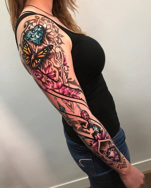 Full Sleeve Tattoo Designs For Woman