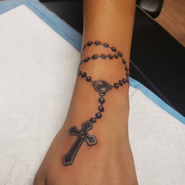 Rosary Tattoo Ideas and Designs for the Hand Arm and Body  TatRing