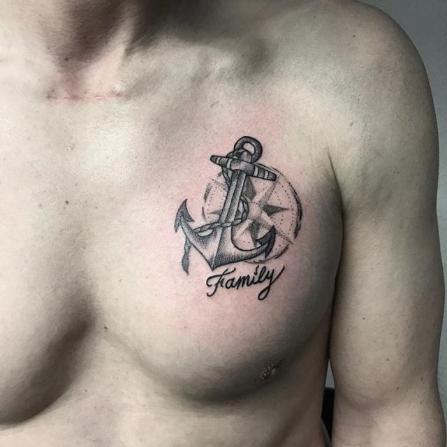 40 Anchor Chest Tattoo Designs For Men  Nautical Ideas