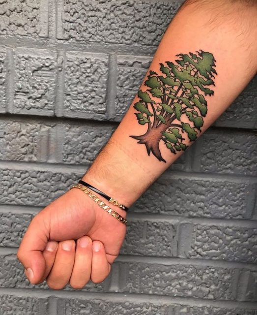 Cedar Tree Temporary Tattoo  Set of 3  Small Tattoos