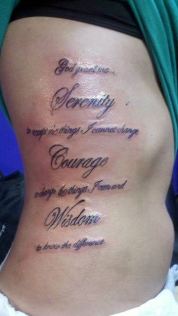 55 Inspiring Serenity Prayer Tattoo DesignsSerenity Courage  Wisdom
