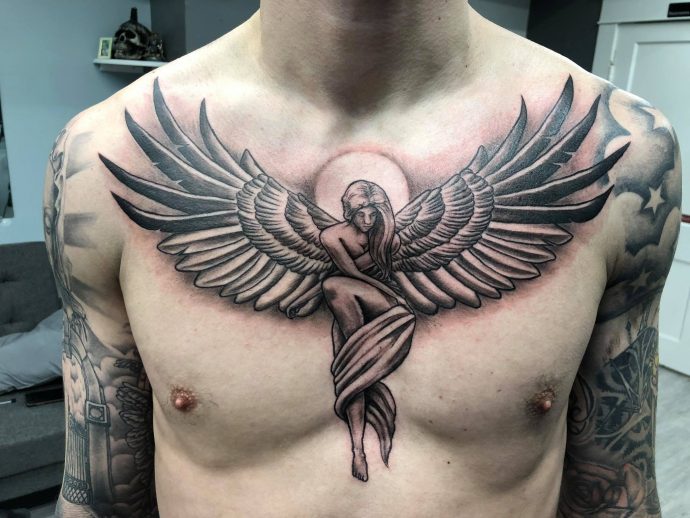 male angel tattoo  angel tattoo angel tattoo designs ange  Flickr